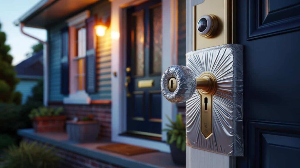 The aluminum foil hack on the doorknob is foolproof, many people use it