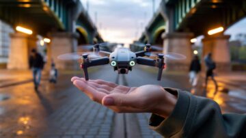 The innovation that surprises a portable micro drone easy to launch that becomes stable in a fraction of a second in the air