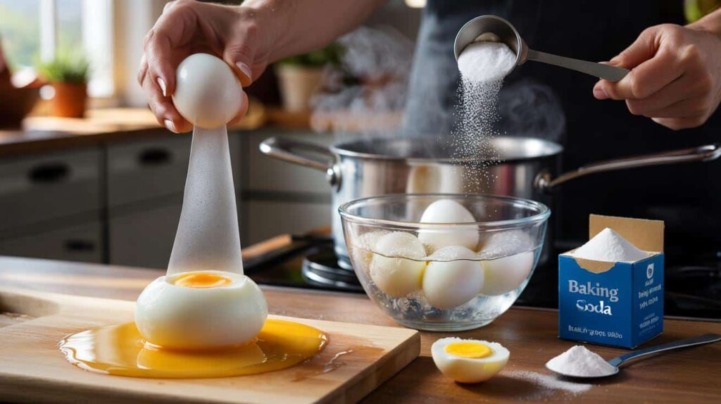 Why boiling eggs with baking soda makes peeling effortless